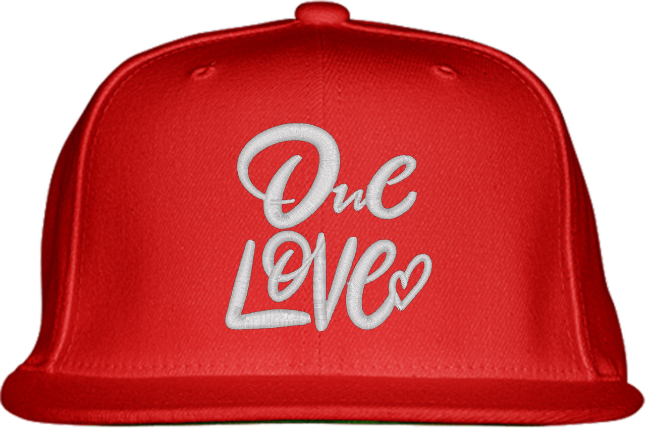 One Love Typography Snapback Hat