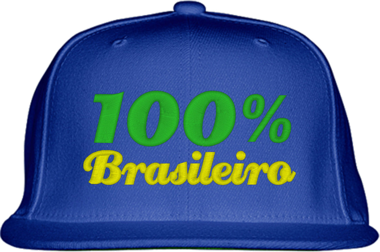 100% Brasileiro Brazilian Day Snapback Hat