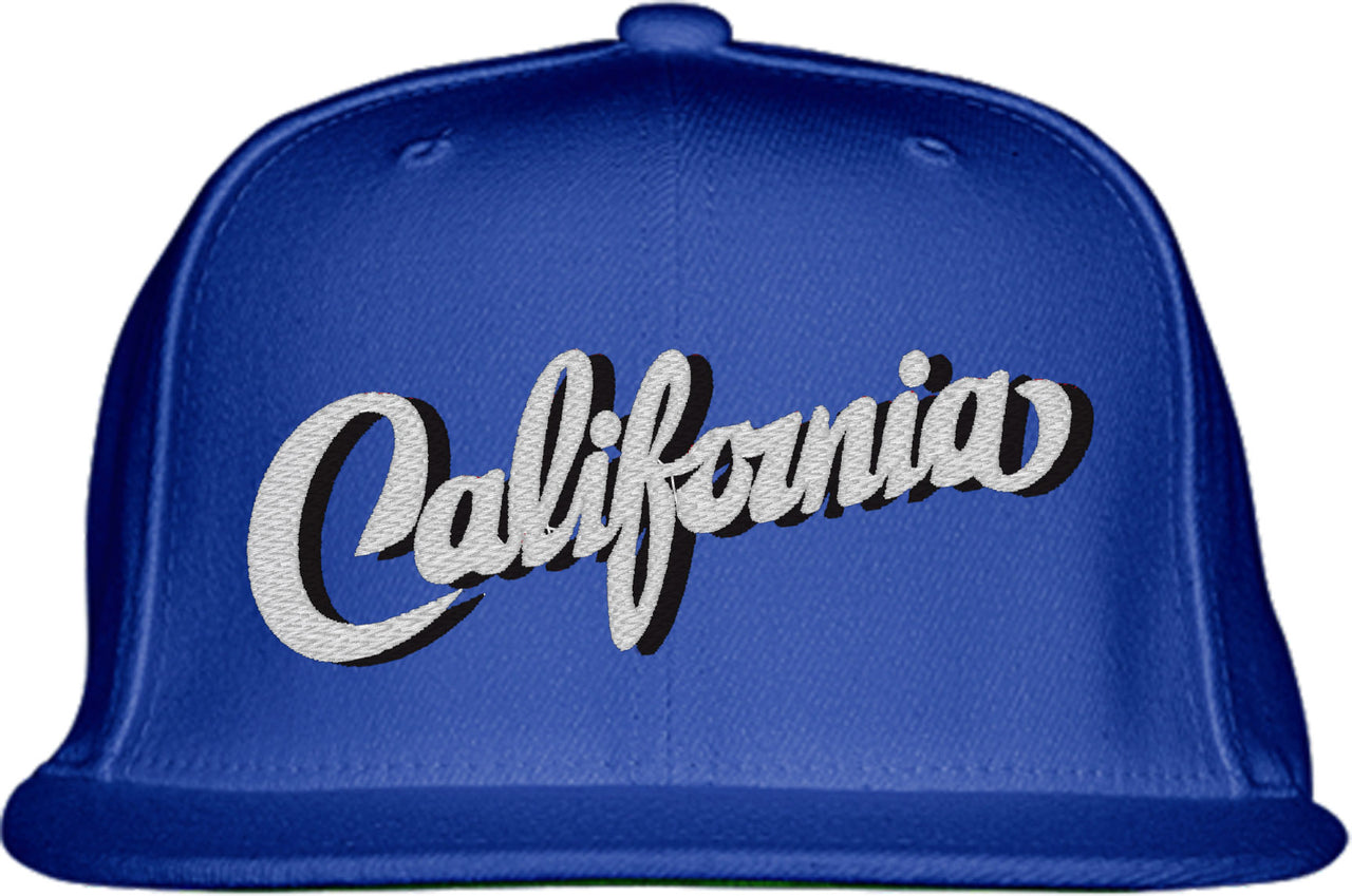 California Typography Snapback Hat