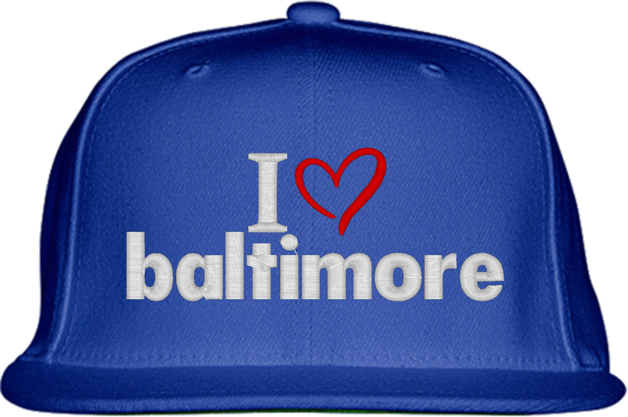 I Love Baltimore Snapback Hat