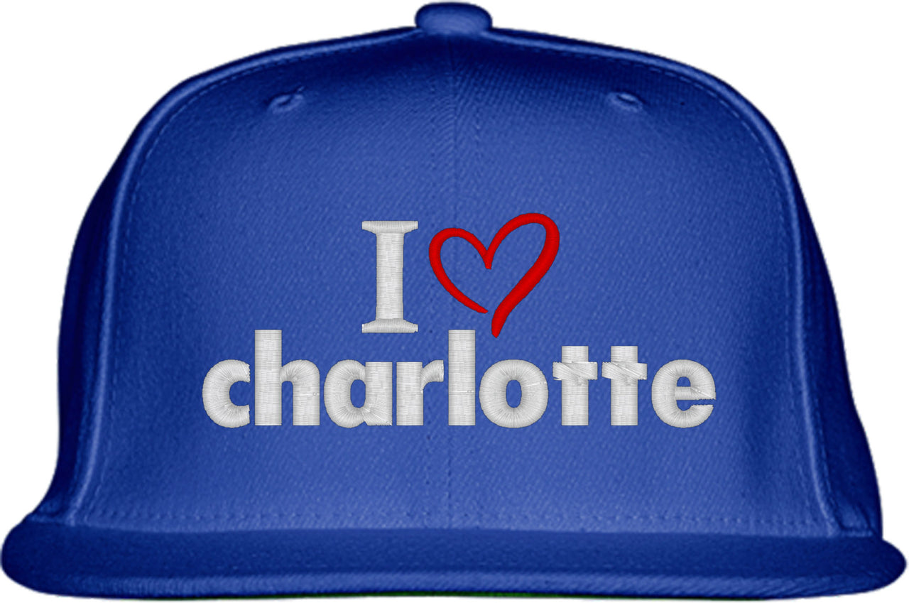 I Love Charlotte Snapback Hat