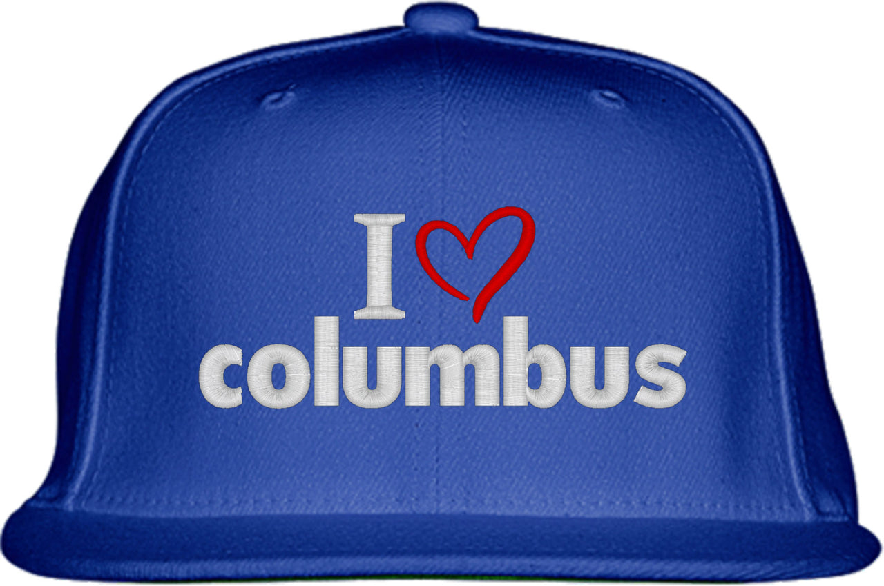 I Love Columbus Snapback Hat