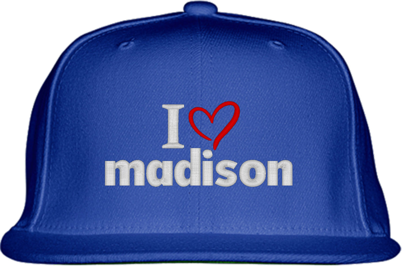 I Love Madison Snapback Hat