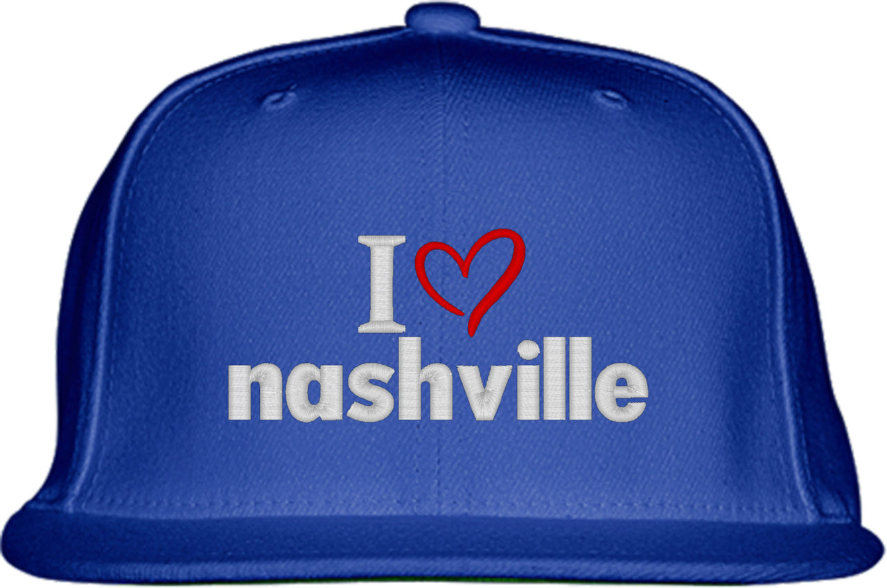 I Love Nashville Snapback Hat