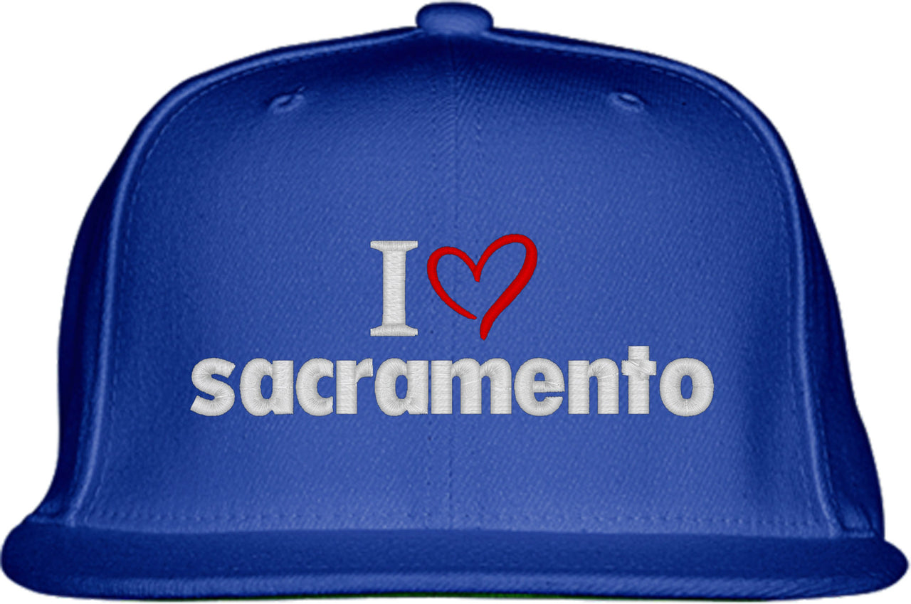 I Love Sacramento Snapback Hat