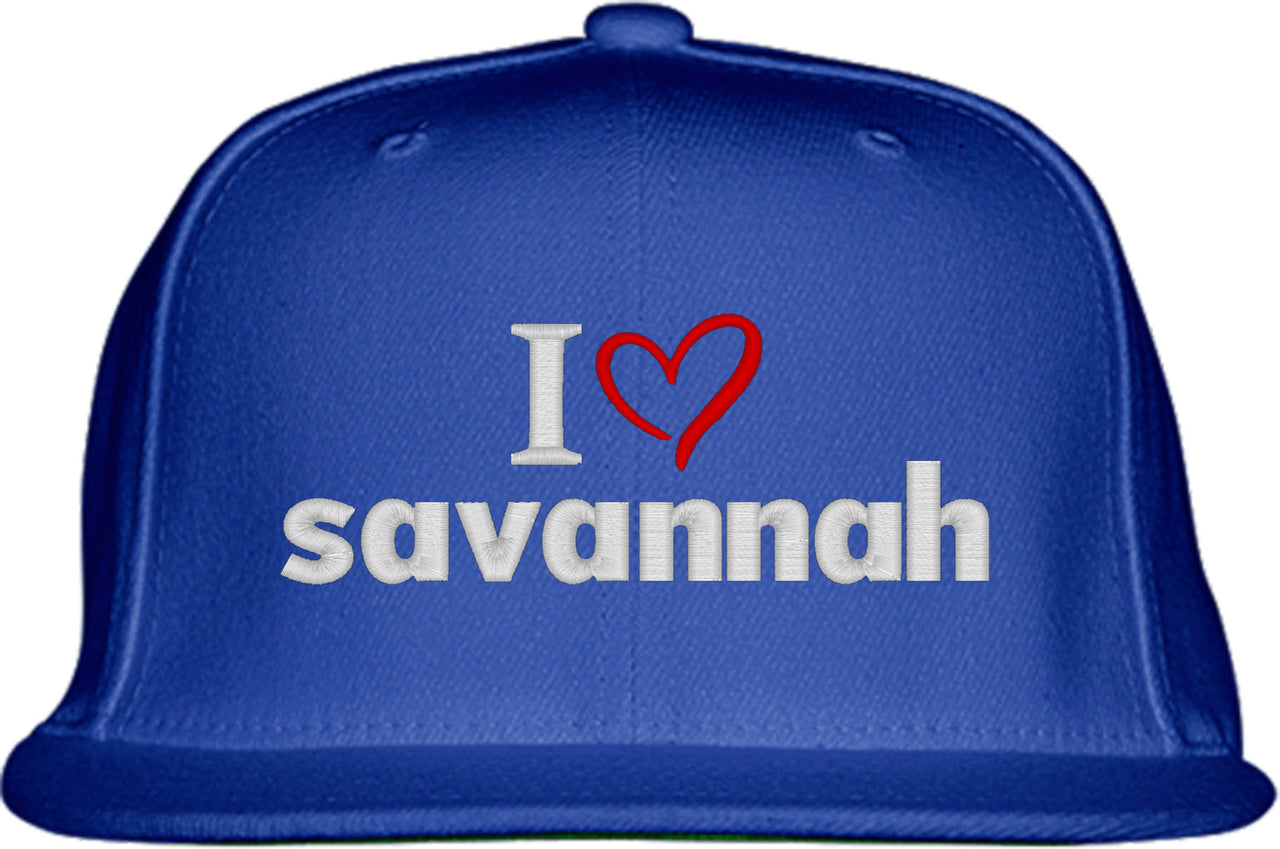 I Love Savannah Snapback Hat