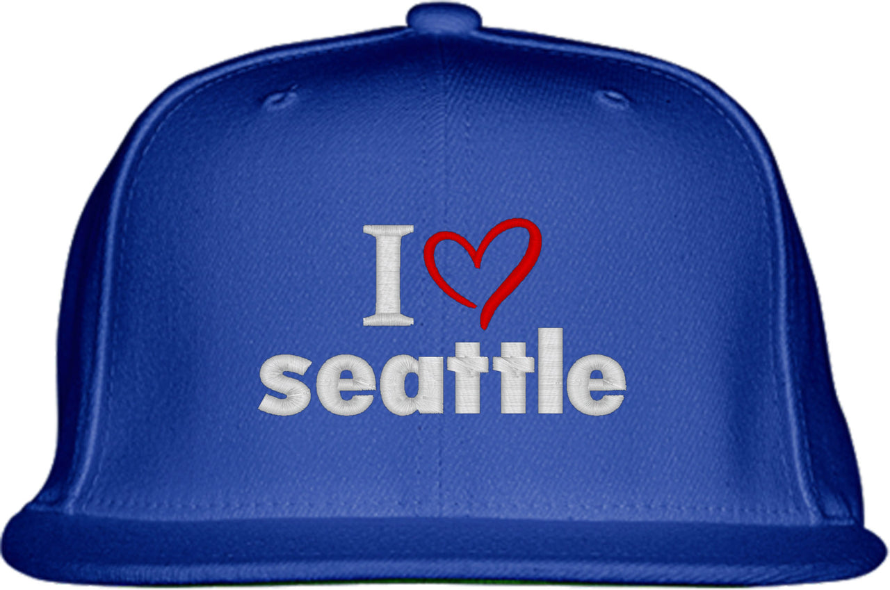 I Love Seattle Snapback Hat
