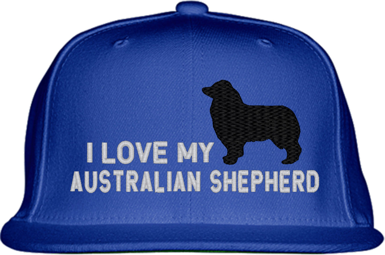 I Love My Australian Shepherd Dog Snapback Hat