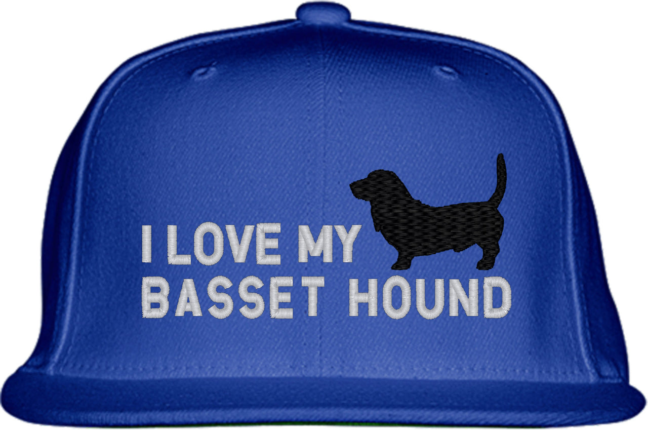 I Love My Basset Hound Dog Snapback Hat