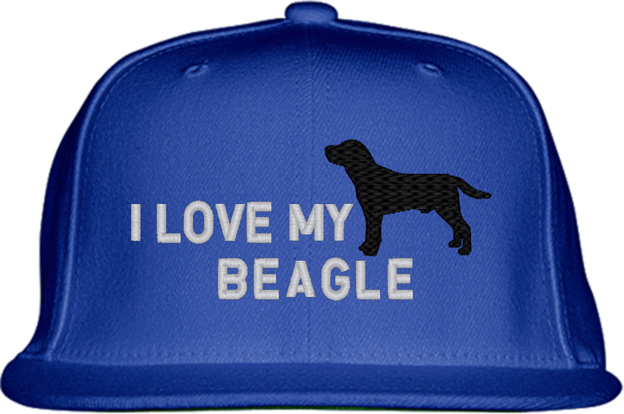 I Love My Beagle Dog Snapback Hat