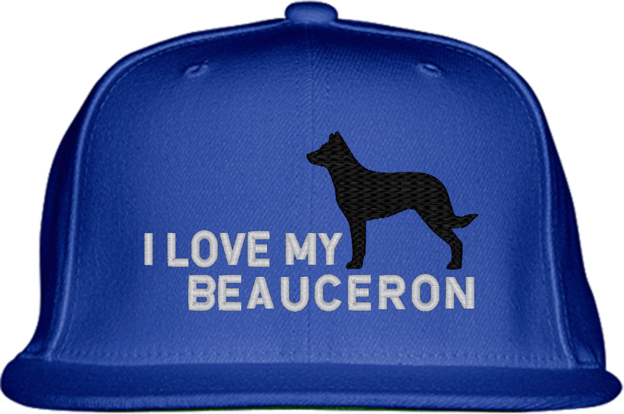 I Love My Beauceron Dog Snapback Hat