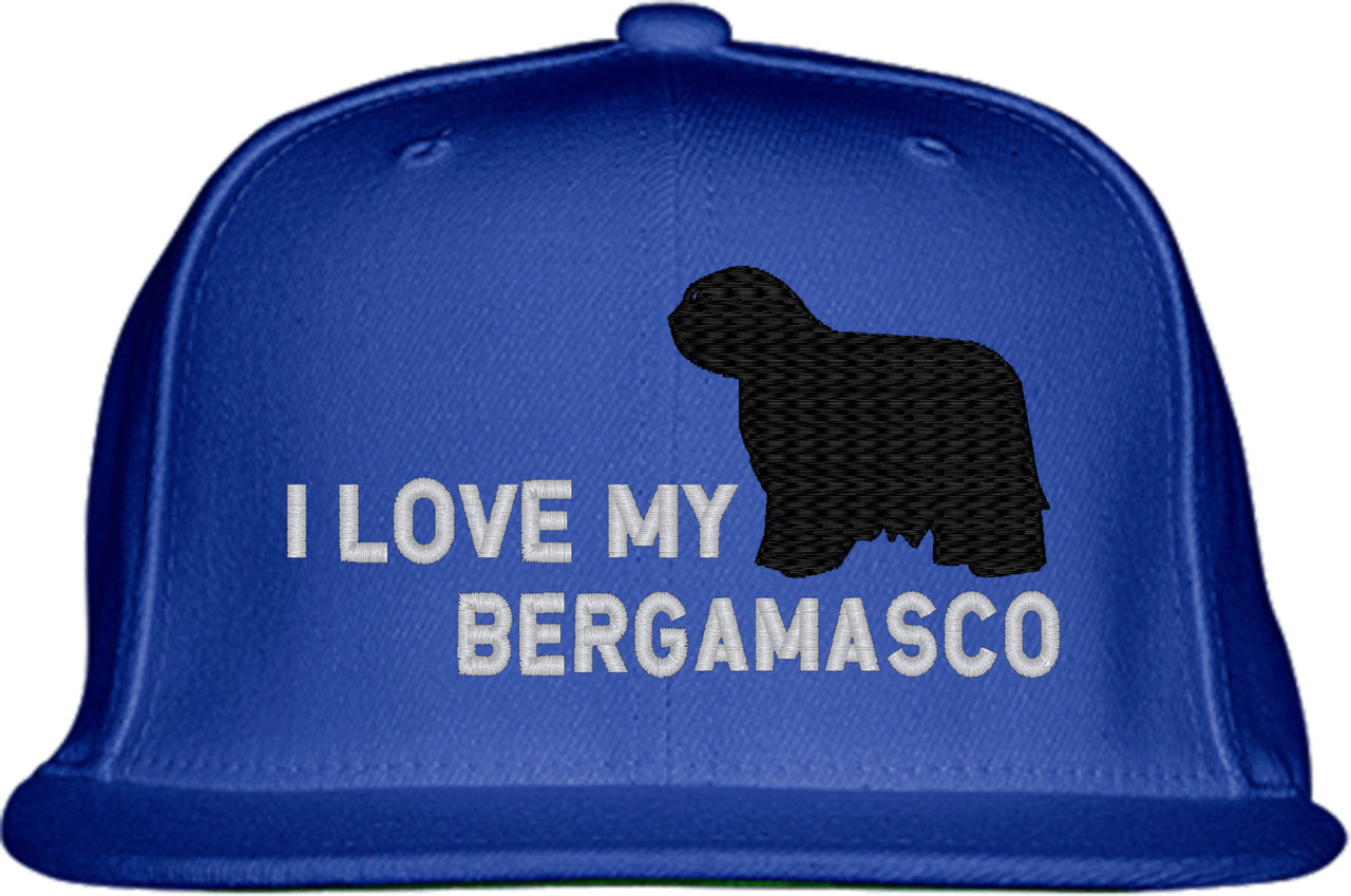 I Love My Bergamasco Dog Snapback Hat