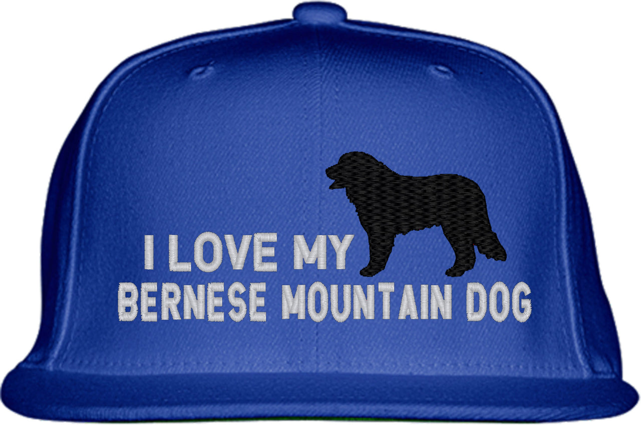 I Love My Bernese Mountain Dog Snapback Hat