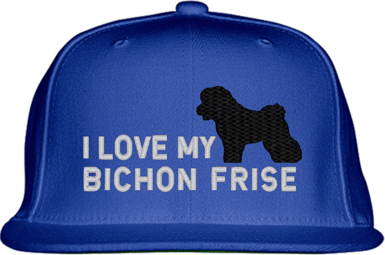 I Love My Bichon Frise Dog Snapback Hat