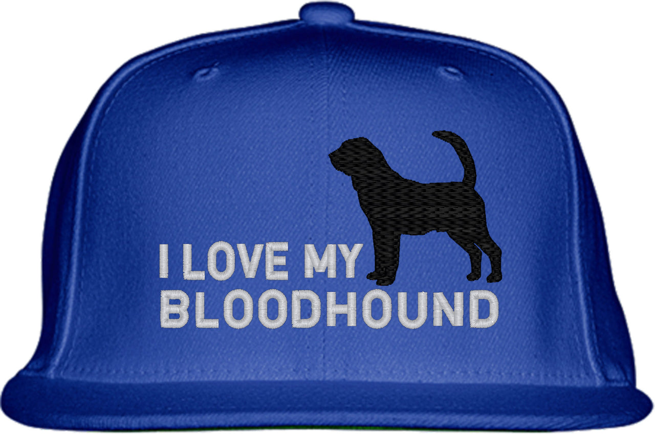 I Love My Bloodhound Dog Snapback Hat