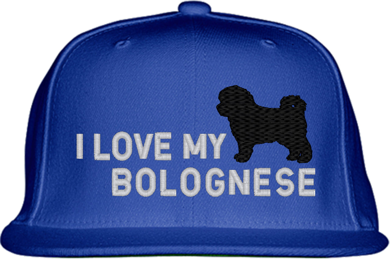 I Love My Bolognese Dog Snapback Hat