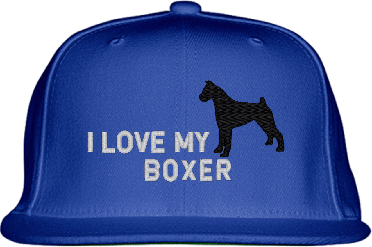 I Love My Boxer Dog Snapback Hat