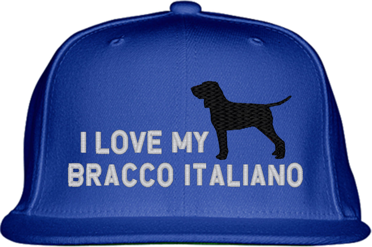 I Love My Bracco Italiano Dog Snapback Hat