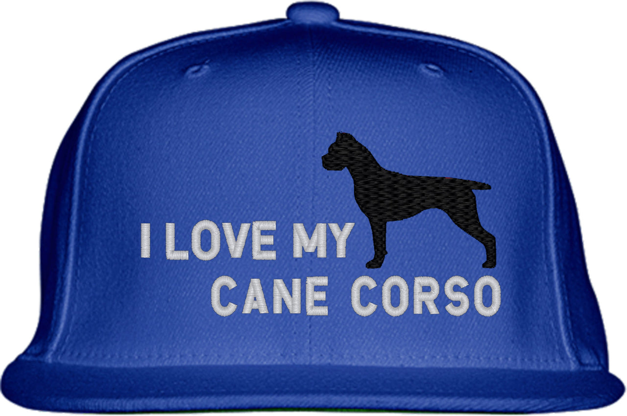 I Love My Cane Corso Dog Snapback Hat