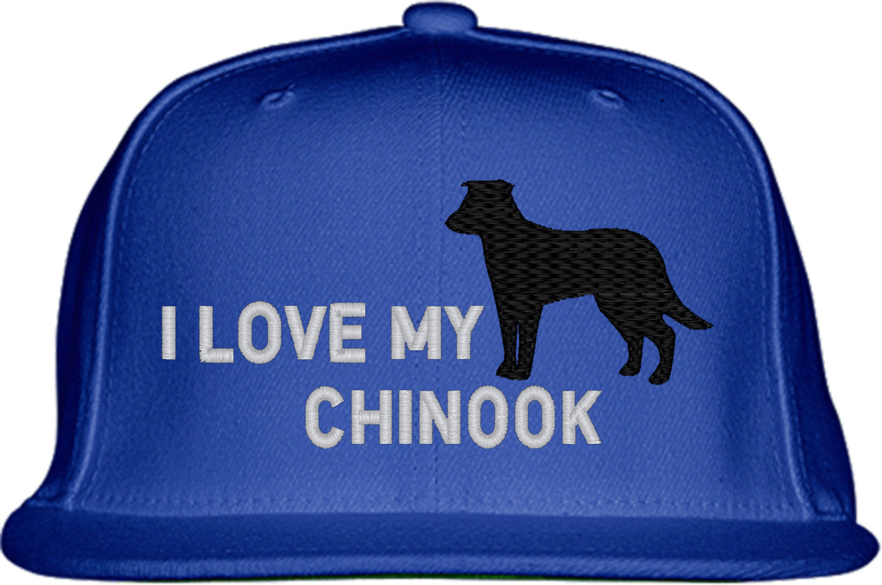 I Love My Chinook Dog Snapback Hat