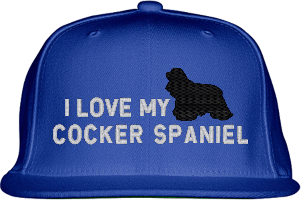 I Love My Cocker Spaniel Dog Snapback Hat