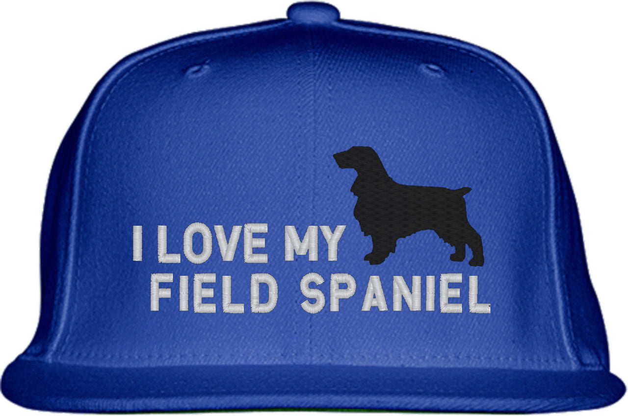 I Love My Field Spaniel Dog Snapback Hat