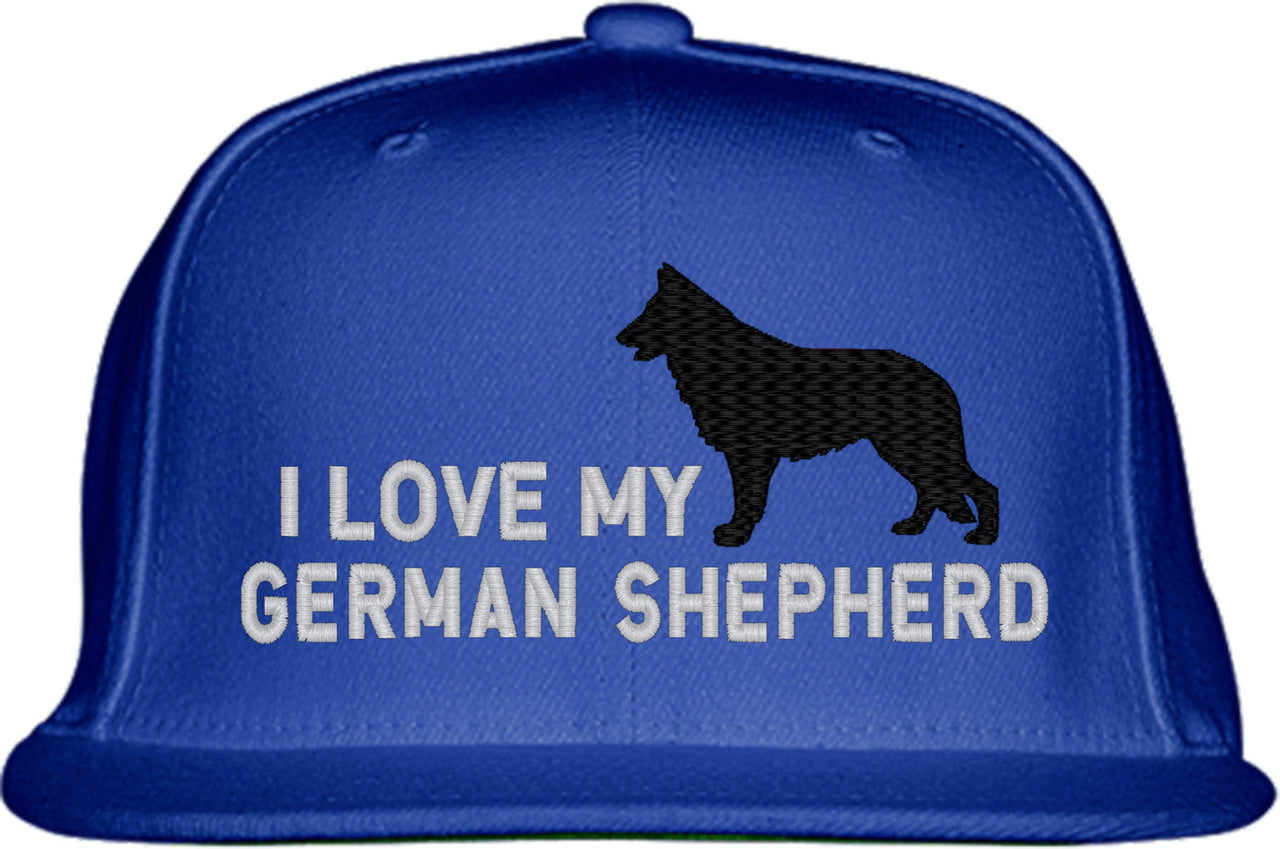 I Love My German Shepherd Dog Snapback Hat