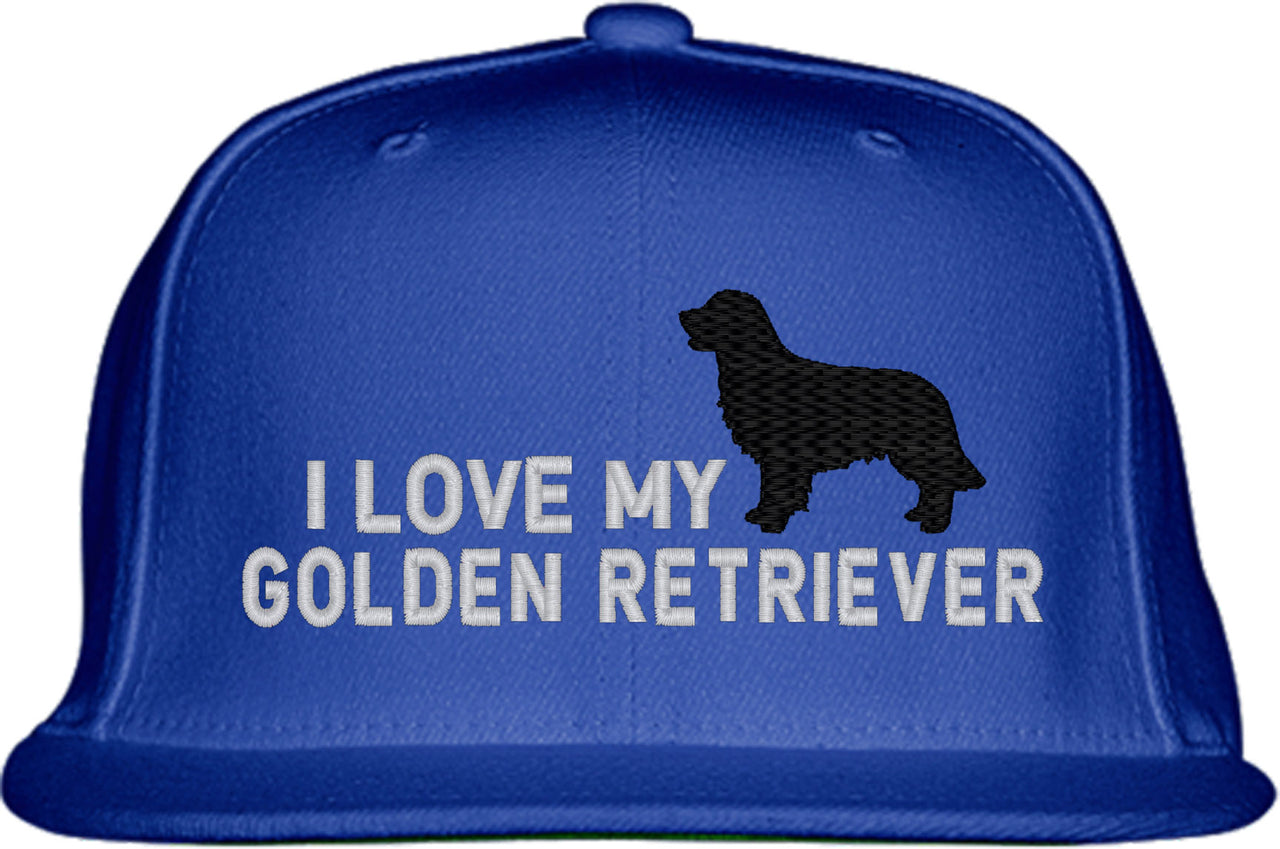 I Love My Golden Retriever Dog Snapback Hat