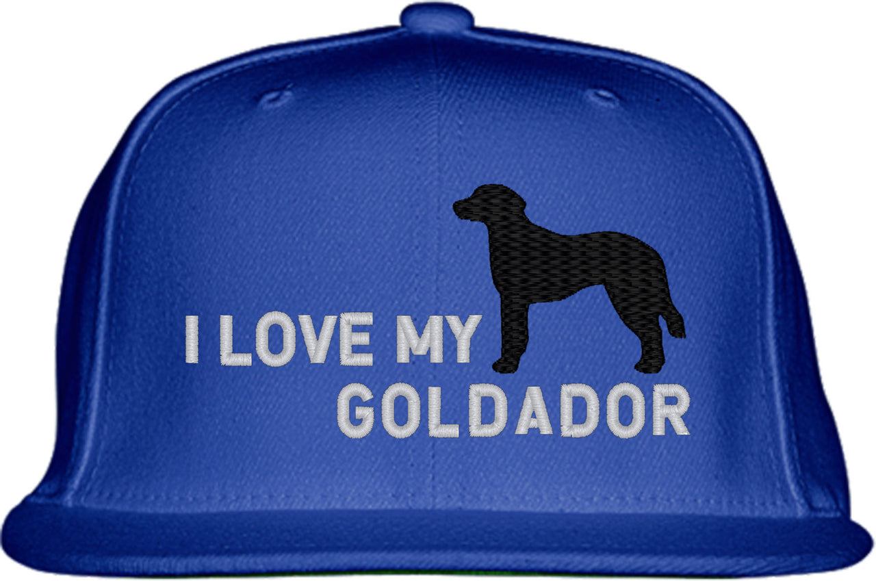 I Love My Goldador Dog Snapback Hat