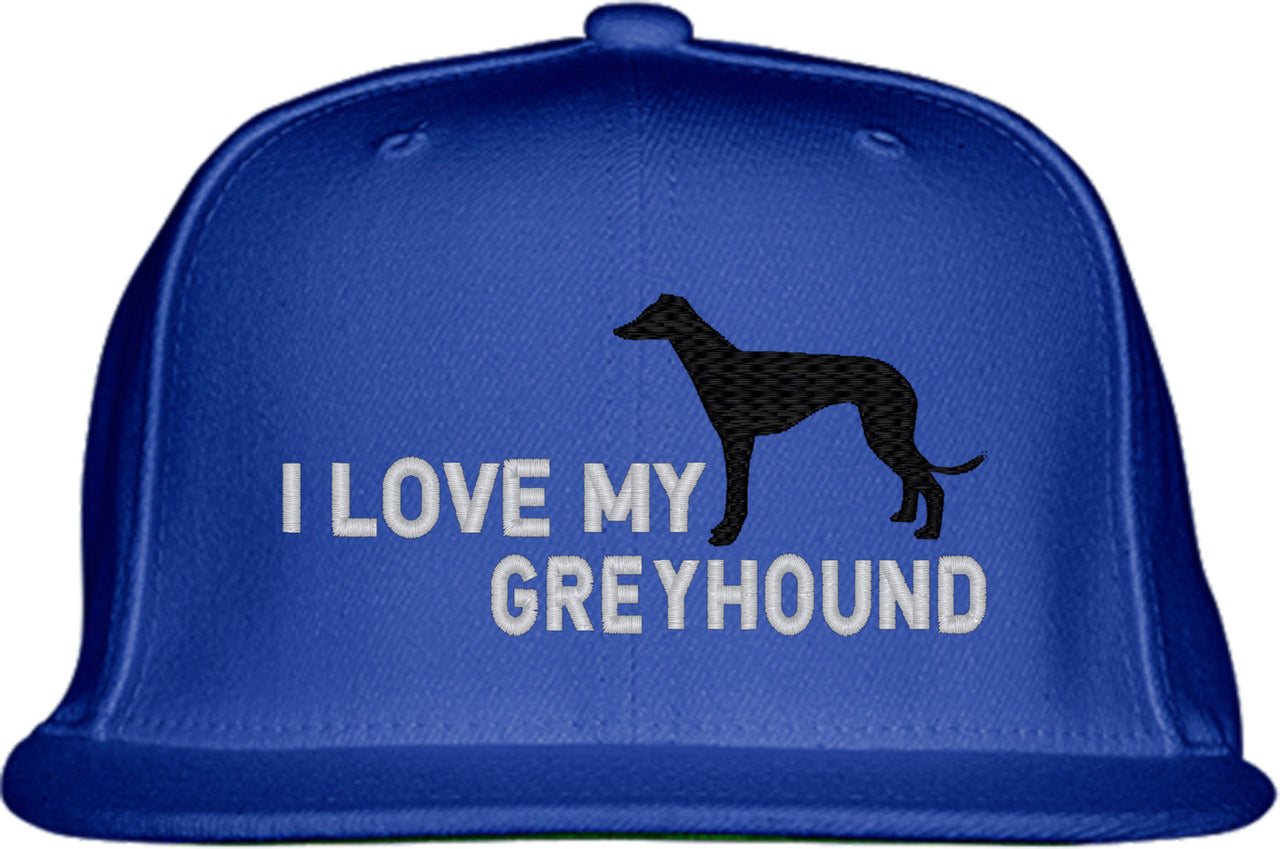 I Love My Greyhound Dog Snapback Hat