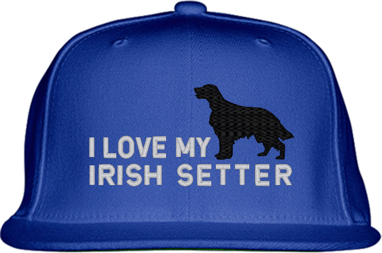 I Love My Irish Setter Dog Snapback Hat