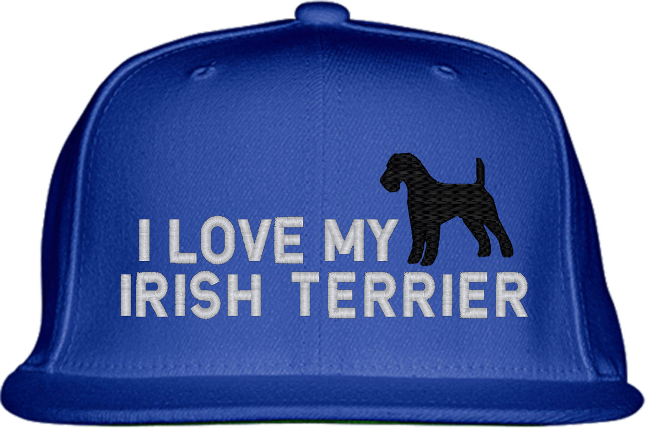 I Love My Irish Terrier Dog Snapback Hat