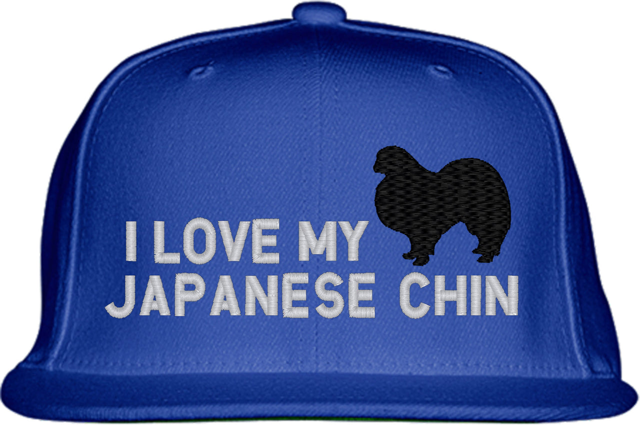 I Love My Japanese Chin Dog Snapback Hat