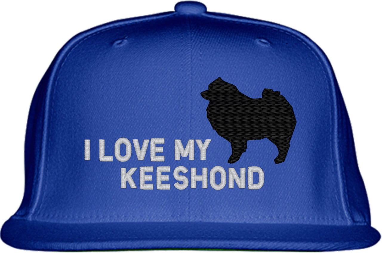 I Love My Keeshond Dog Snapback Hat