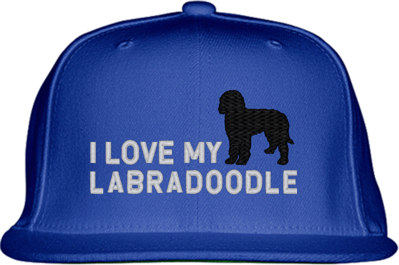 I Love My Labradoodle Dog Snapback Hat