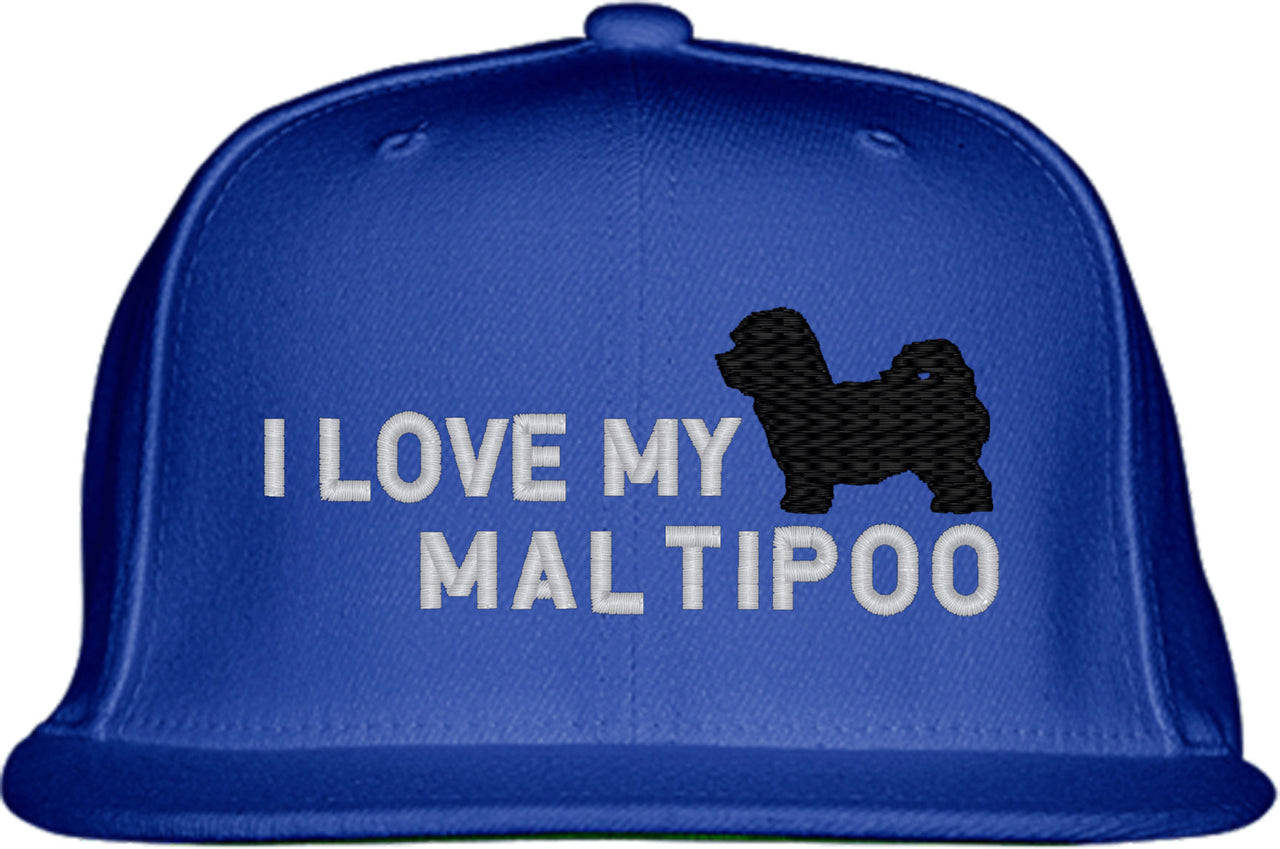 I Love My Maltipoo Dog Snapback Hat