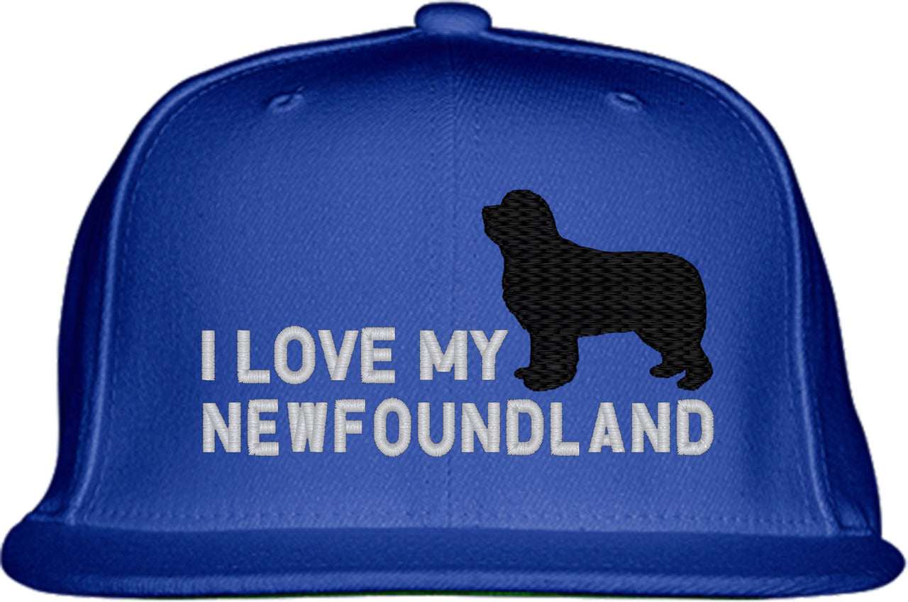 I Love My Newfoundland Dog Snapback Hat