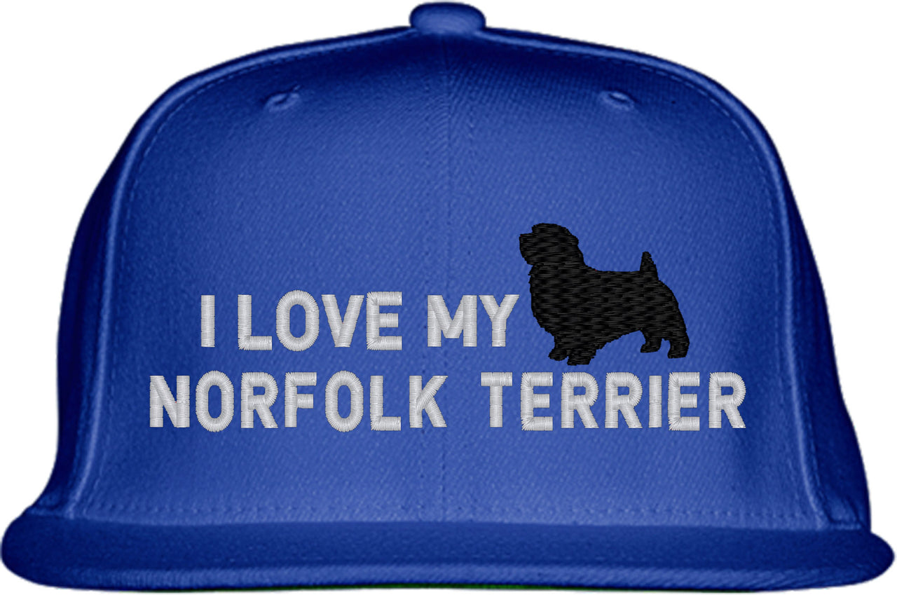 I Love My Norfolk Terrier Dog Snapback Hat
