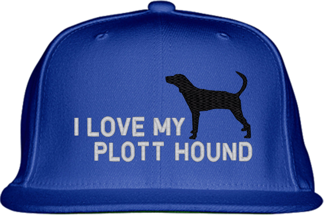 I Love My Plott Hound Dog Snapback Hat