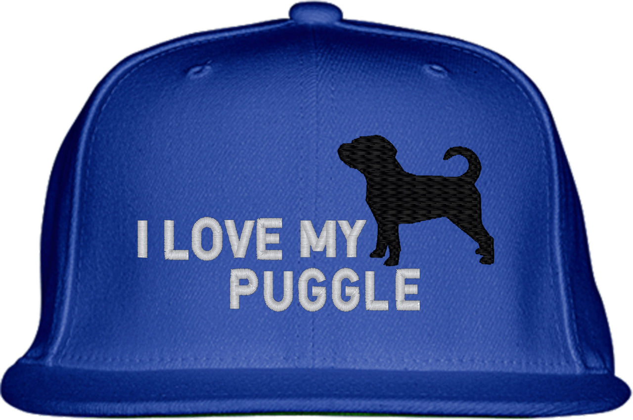 I Love My Puggle Dog Snapback Hat