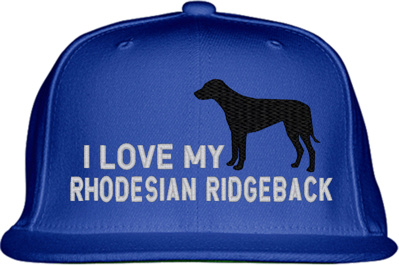 I Love My Rhodesian Ridgeback Dog Snapback Hat