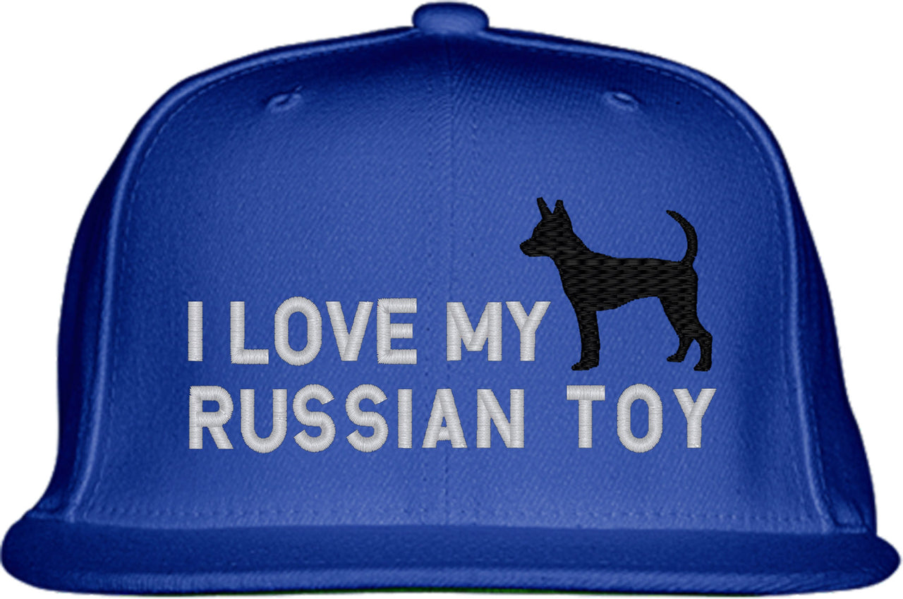 I Love My Russian Toy Dog Snapback Hat