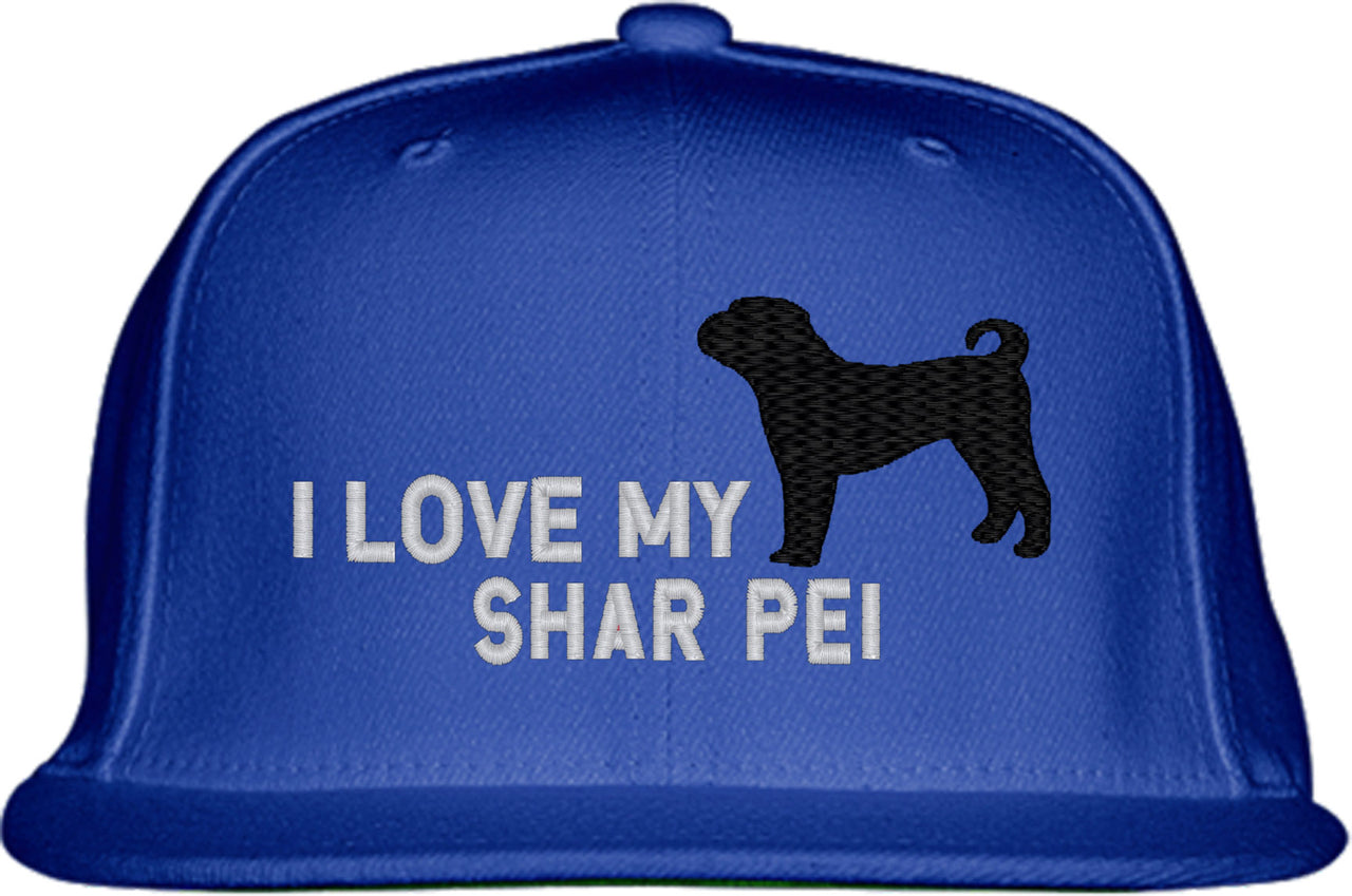 I Love My Shar Pei Dog Snapback Hat