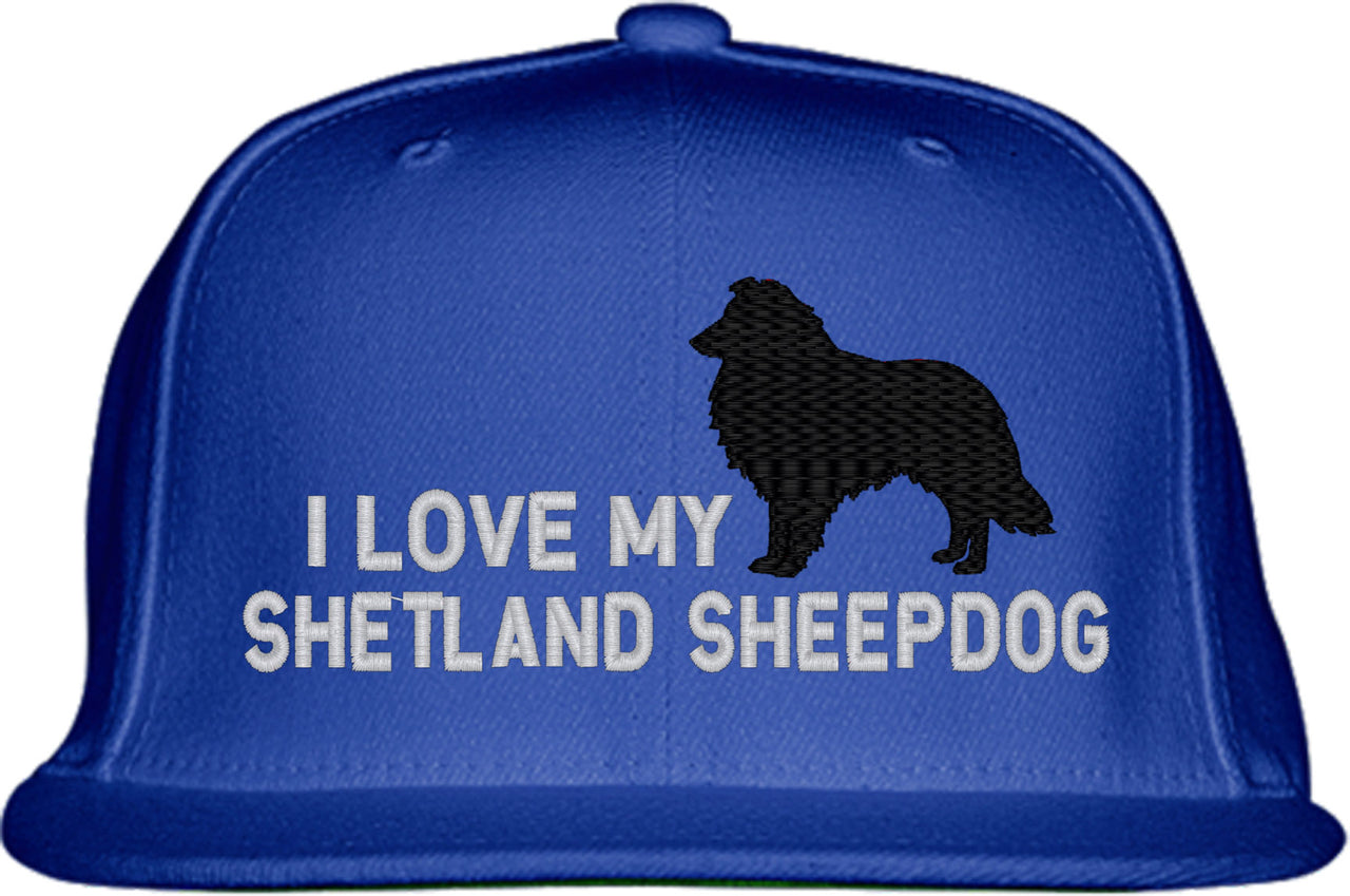 I Love My Shetland Sheepdog Snapback Hat