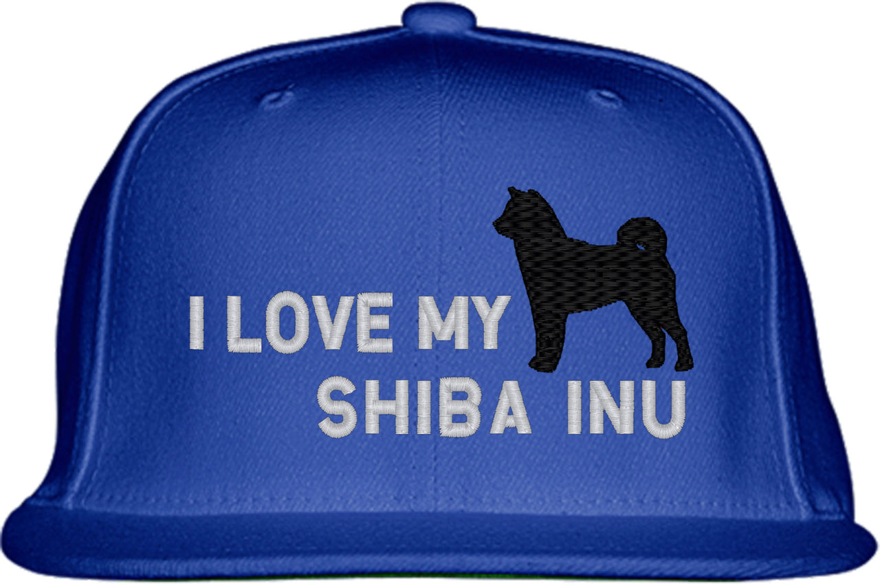 I Love My Shiba Inu Dog Snapback Hat