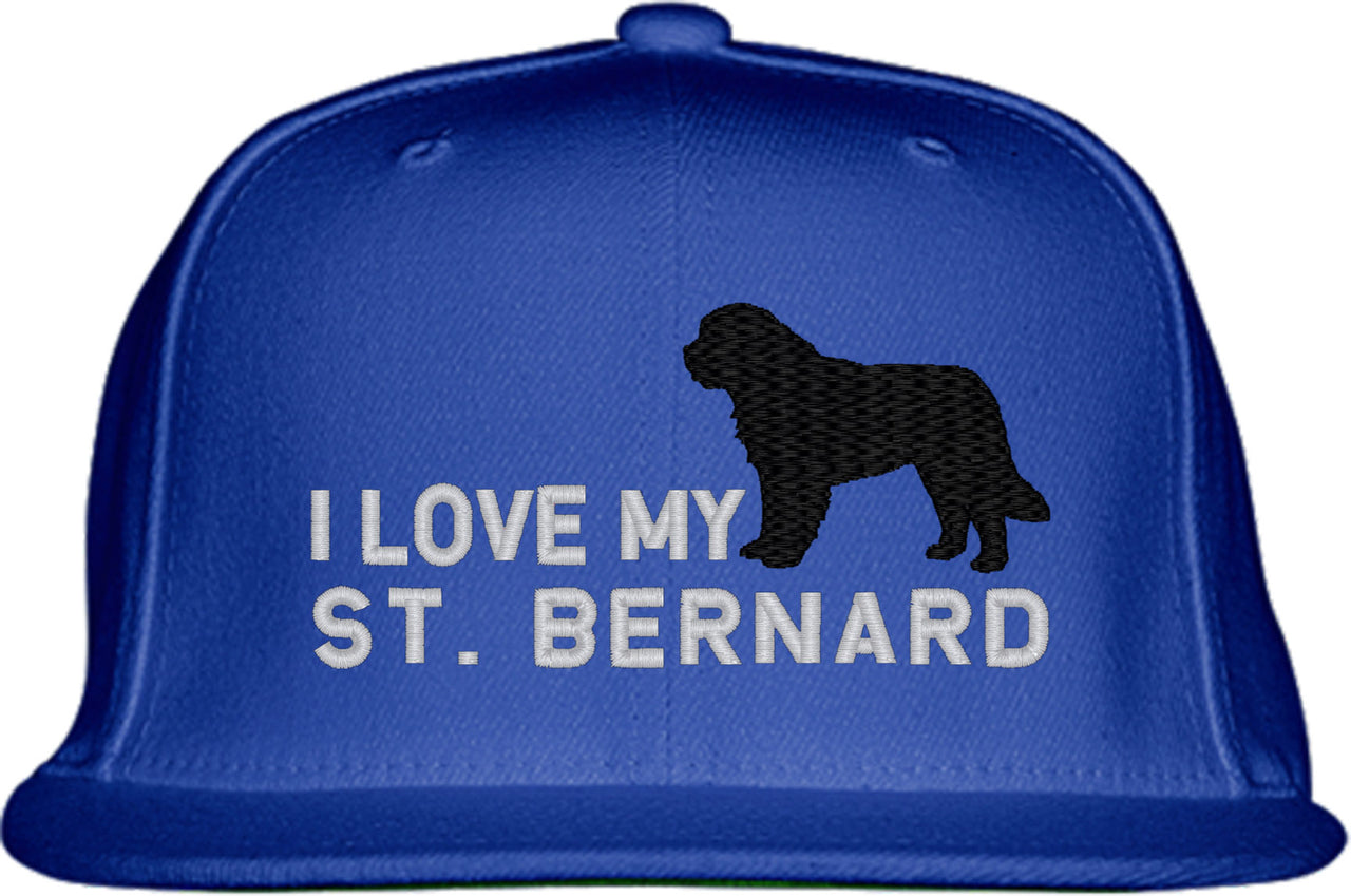 I Love My St Bernard Dog Snapback Hat