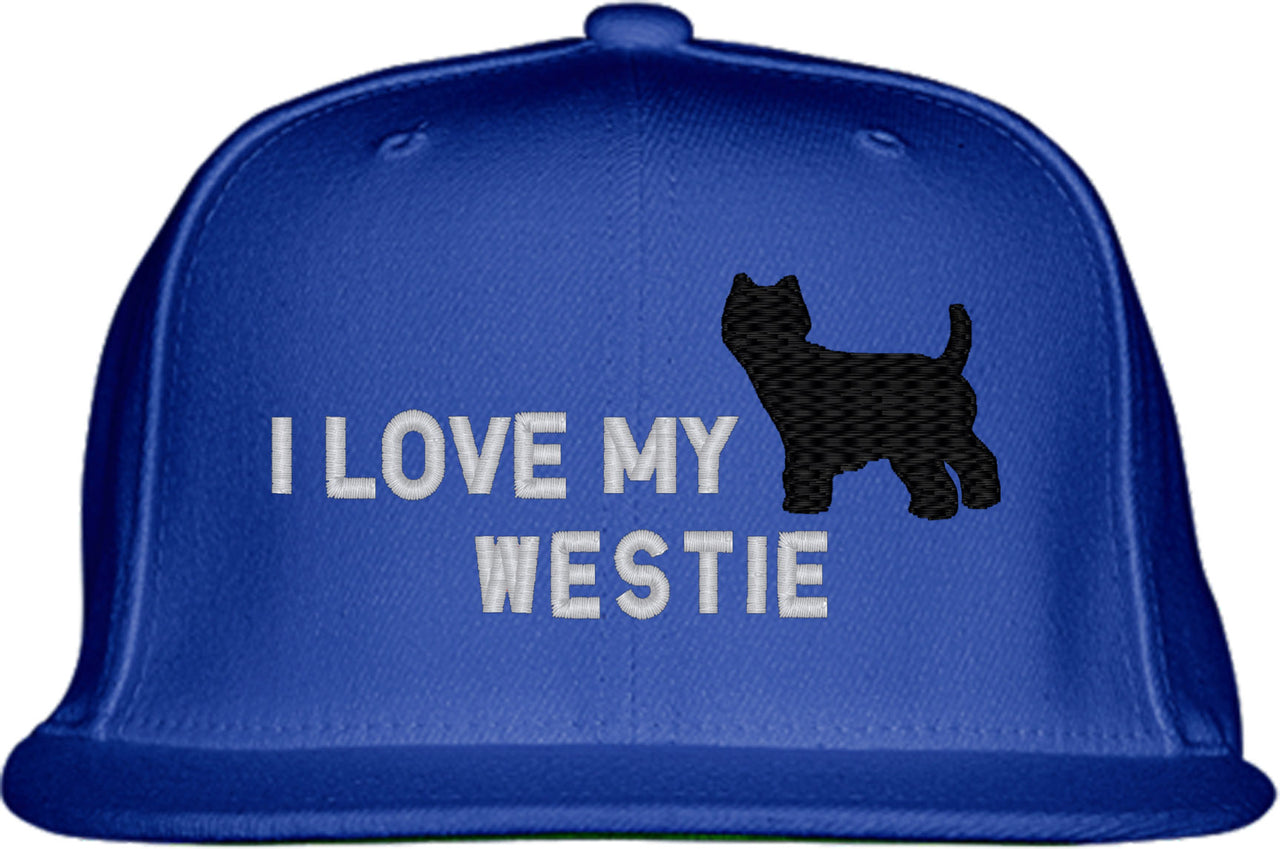 I Love My Westie Dog Snapback Hat