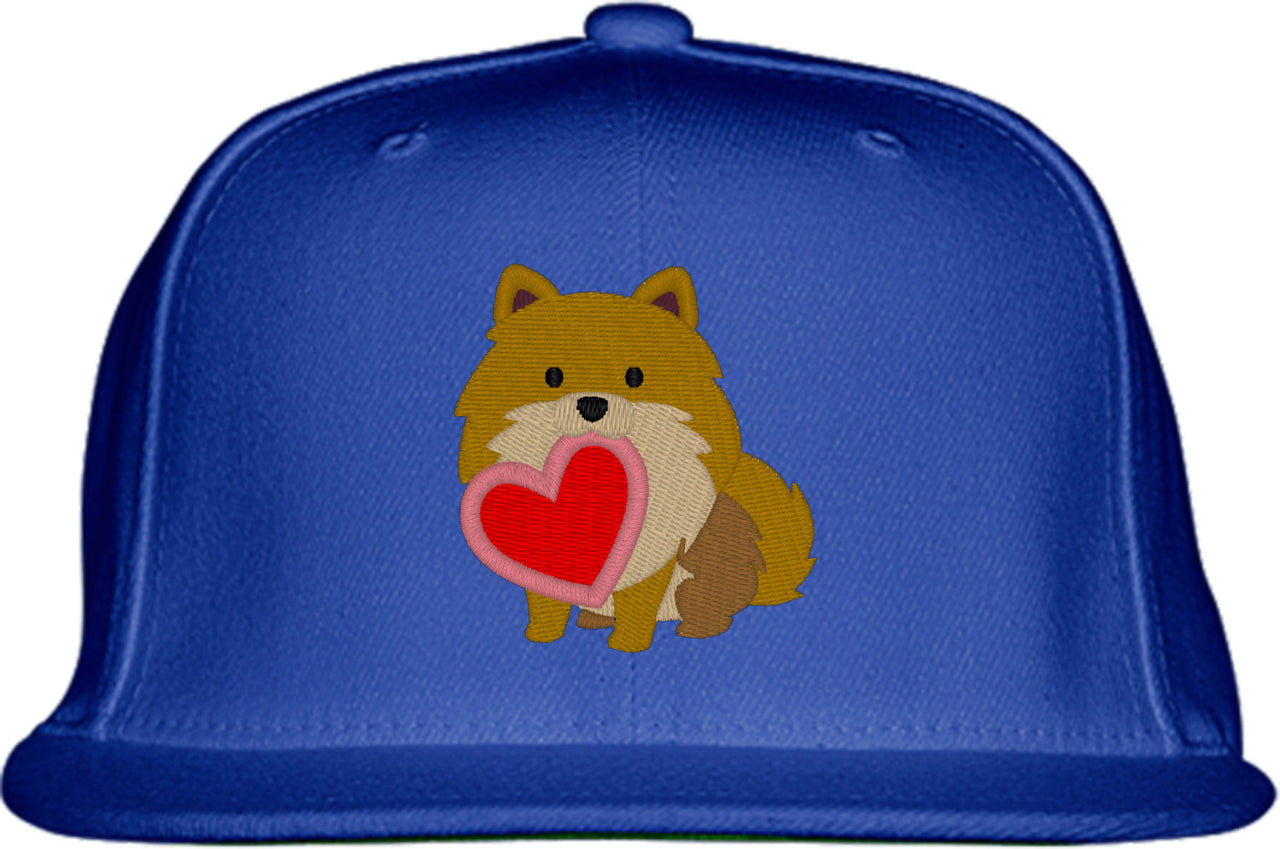 Pomeranian Puppy Dog Love Snapback Hat