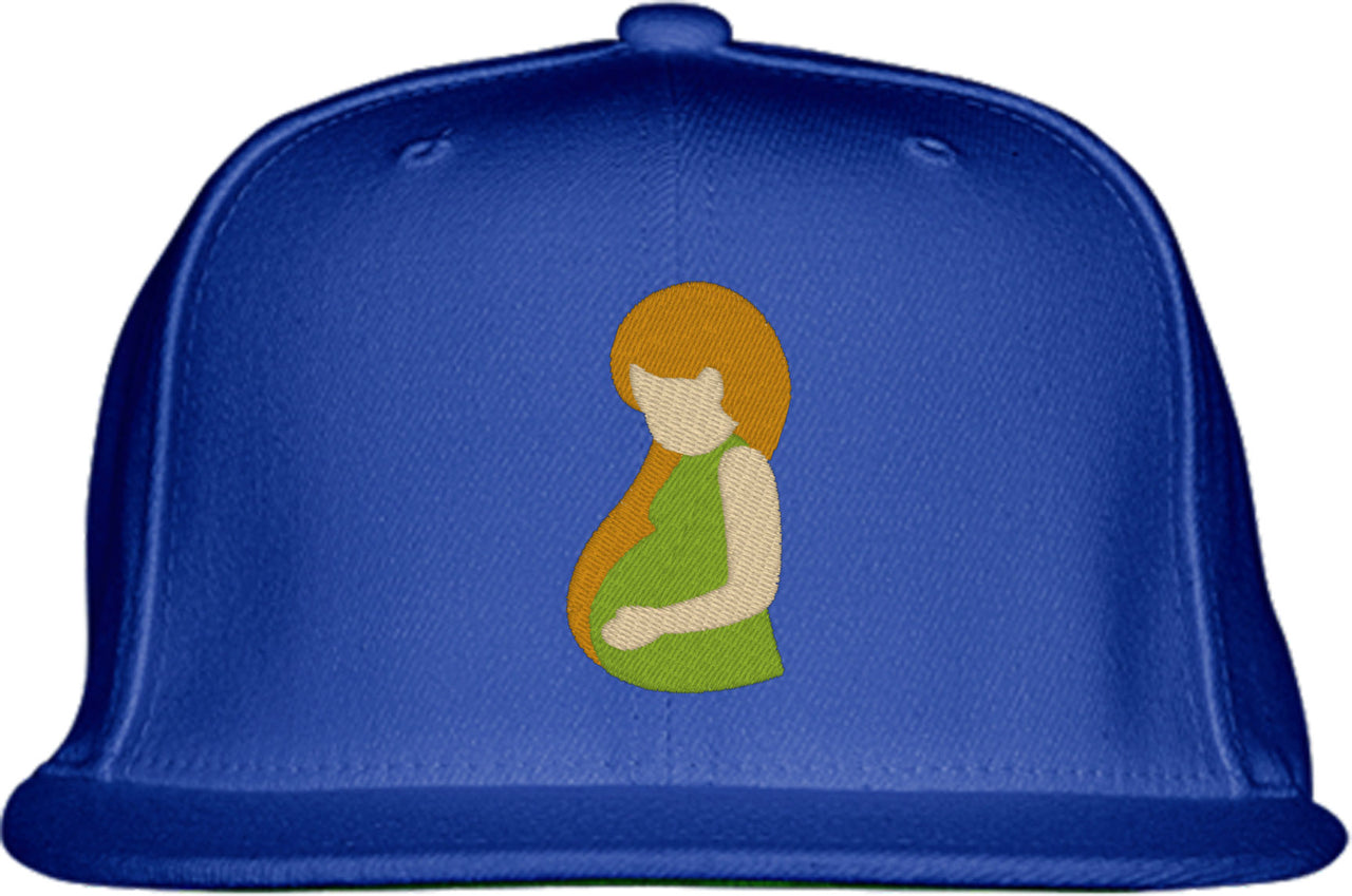Pregnant Woman Mother's Day Snapback Hat