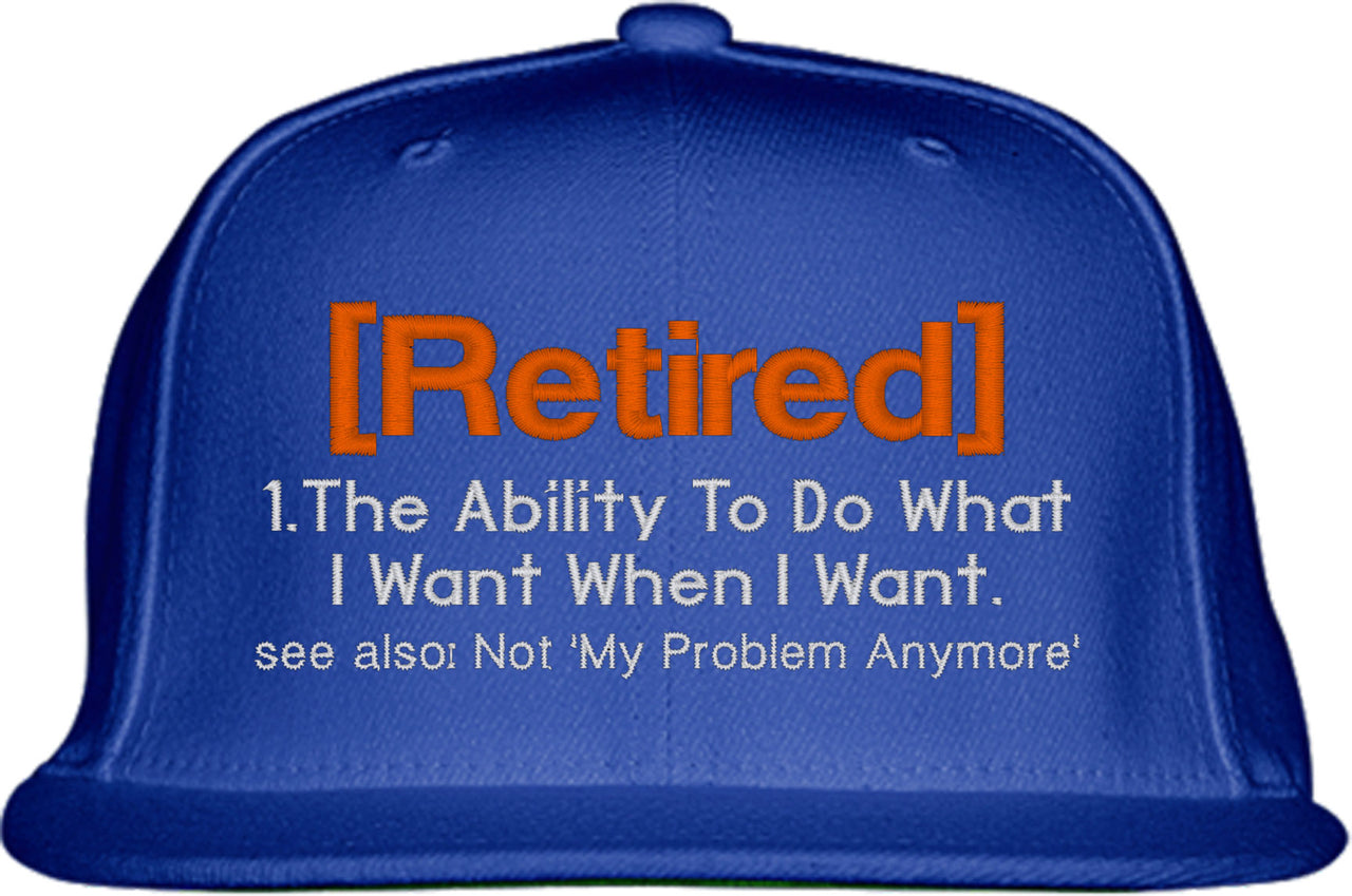 Retired Definition Snapback Hat